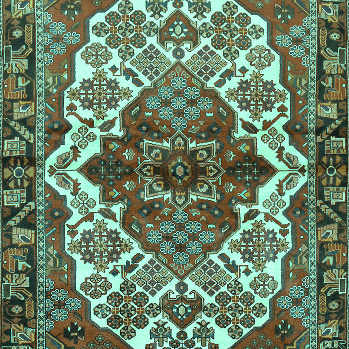 Machine Washable Persian Turquoise Traditional Area Rugs, wshtr2820turq