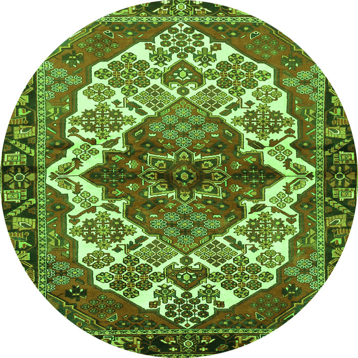 Square Persian Green Traditional Rug, tr2820grn