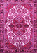 Machine Washable Persian Pink Traditional Rug, wshtr2820pnk