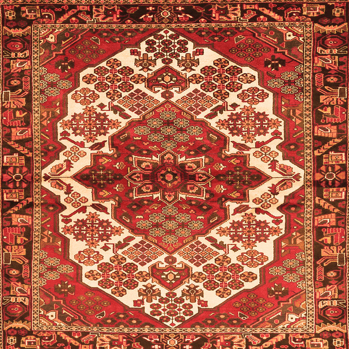 Serging Thickness of Persian Orange Traditional Rug, tr2820org