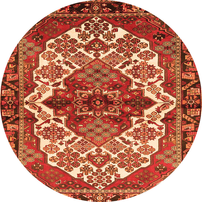Square Persian Orange Traditional Rug, tr2820org