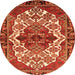 Square Persian Orange Traditional Rug, tr2820org