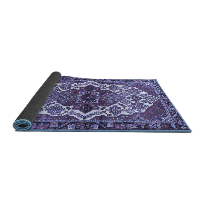 Sideview of Persian Blue Traditional Rug, tr2820blu