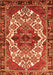 Serging Thickness of Machine Washable Persian Orange Traditional Area Rugs, wshtr2820org