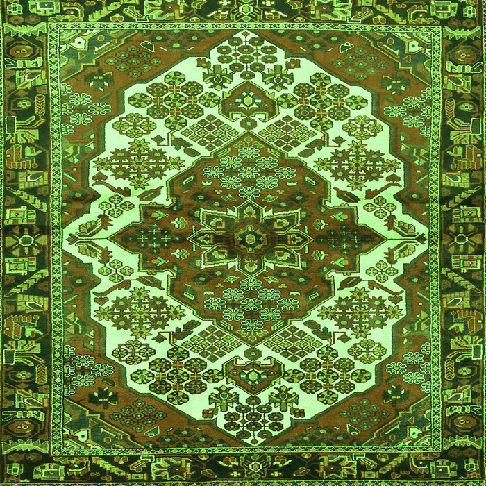 Serging Thickness of Persian Green Traditional Rug, tr2820grn