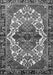 Serging Thickness of Machine Washable Persian Gray Traditional Rug, wshtr2820gry