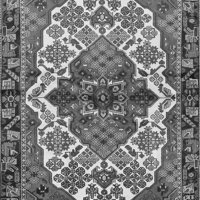 Serging Thickness of Machine Washable Persian Gray Traditional Rug, wshtr2820gry
