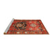 Sideview of Machine Washable Traditional Red Rug, wshtr2821