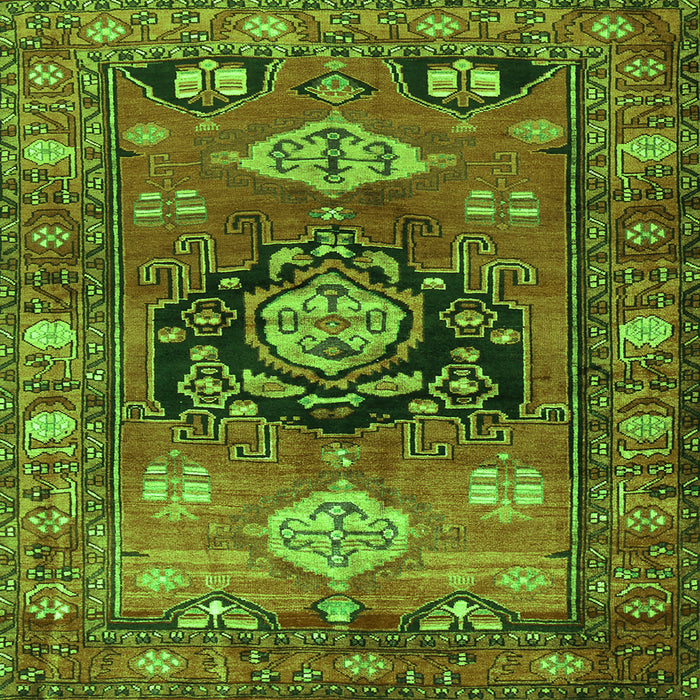 Serging Thickness of Persian Green Traditional Rug, tr2821grn