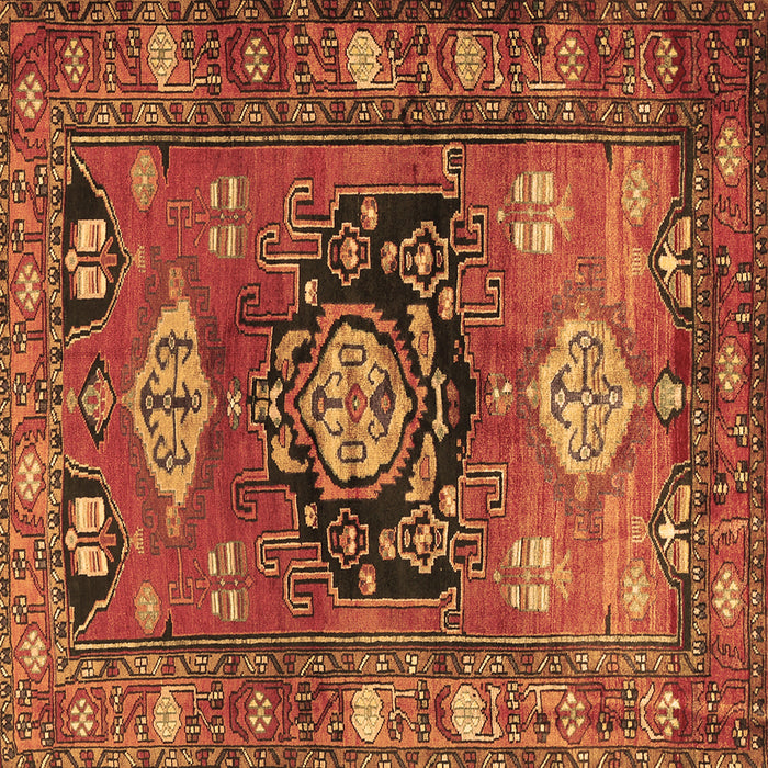 Square Persian Brown Traditional Rug, tr2821brn