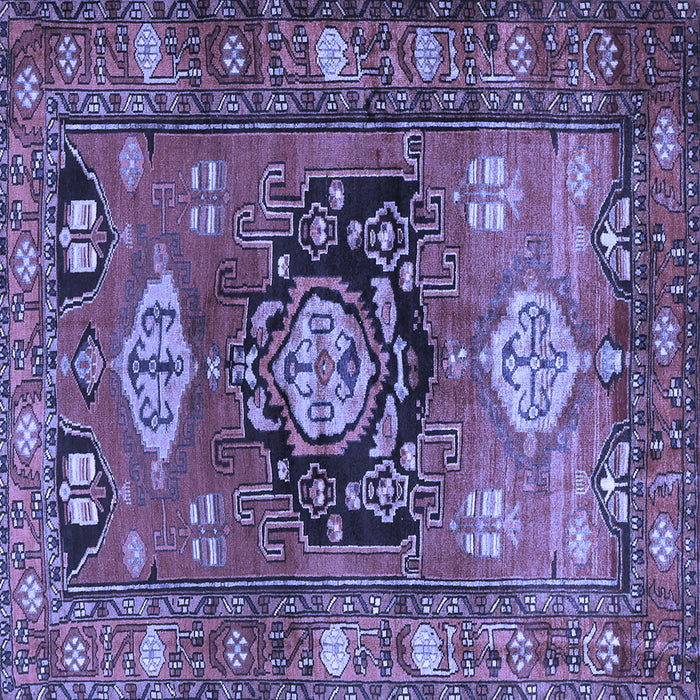 Square Persian Blue Traditional Rug, tr2821blu