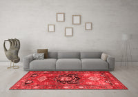 Machine Washable Persian Red Traditional Rug, wshtr2821red