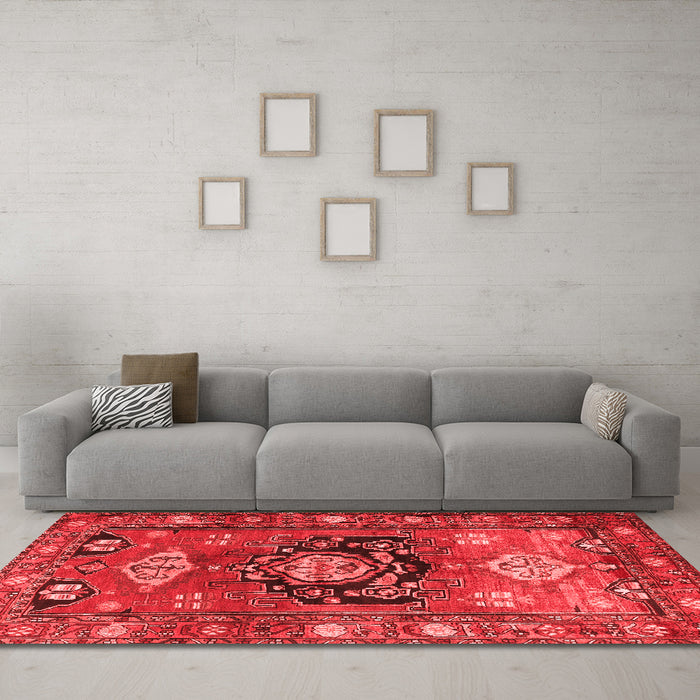 Traditional Red Washable Rugs