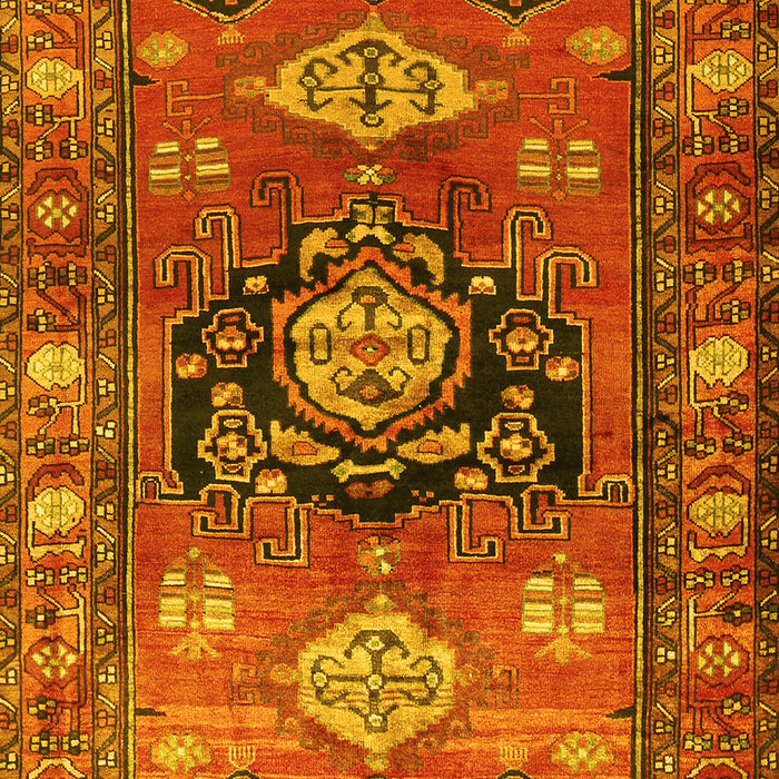Machine Washable Persian Yellow Traditional Rug, wshtr2821yw