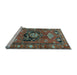 Sideview of Machine Washable Persian Light Blue Traditional Rug, wshtr2821lblu