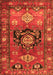 Serging Thickness of Machine Washable Persian Orange Traditional Area Rugs, wshtr2821org