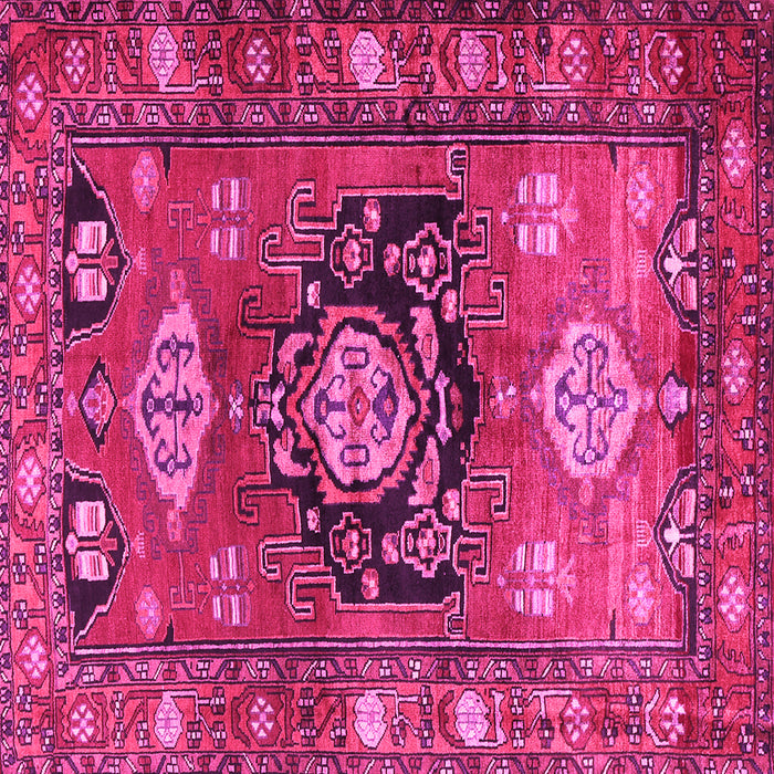Square Persian Pink Traditional Rug, tr2821pnk