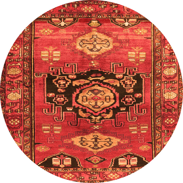 Machine Washable Persian Orange Traditional Area Rugs, wshtr2821org