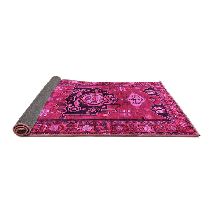 Sideview of Persian Pink Traditional Rug, tr2821pnk