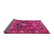 Sideview of Persian Pink Traditional Rug, tr2821pnk