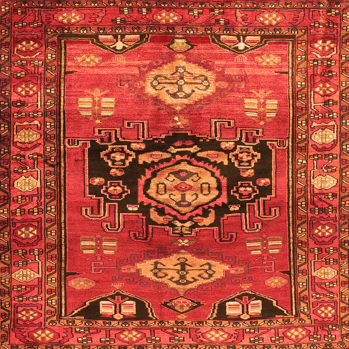 Serging Thickness of Persian Orange Traditional Rug, tr2821org