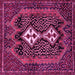 Square Persian Pink Traditional Rug, tr2822pnk