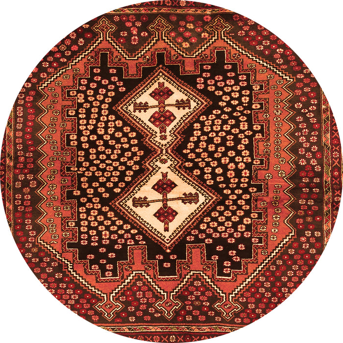 Machine Washable Persian Orange Traditional Area Rugs, wshtr2822org
