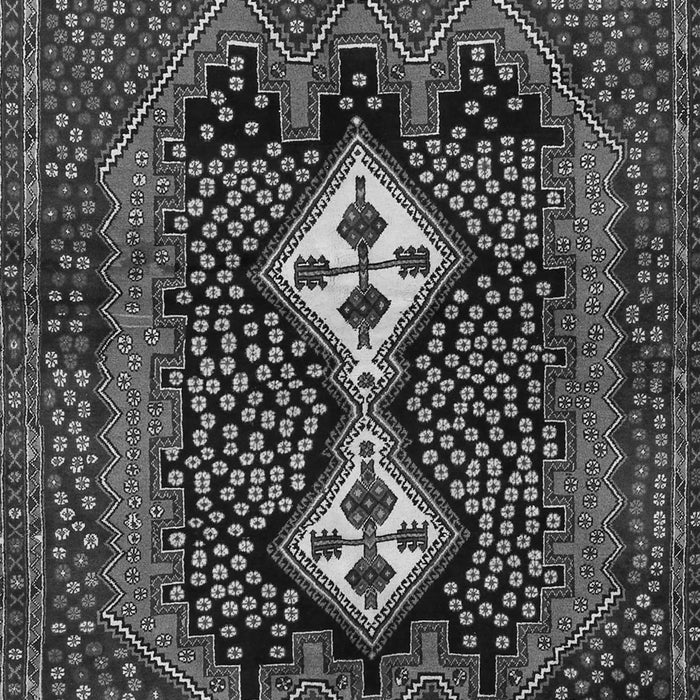 Serging Thickness of Machine Washable Persian Gray Traditional Rug, wshtr2822gry