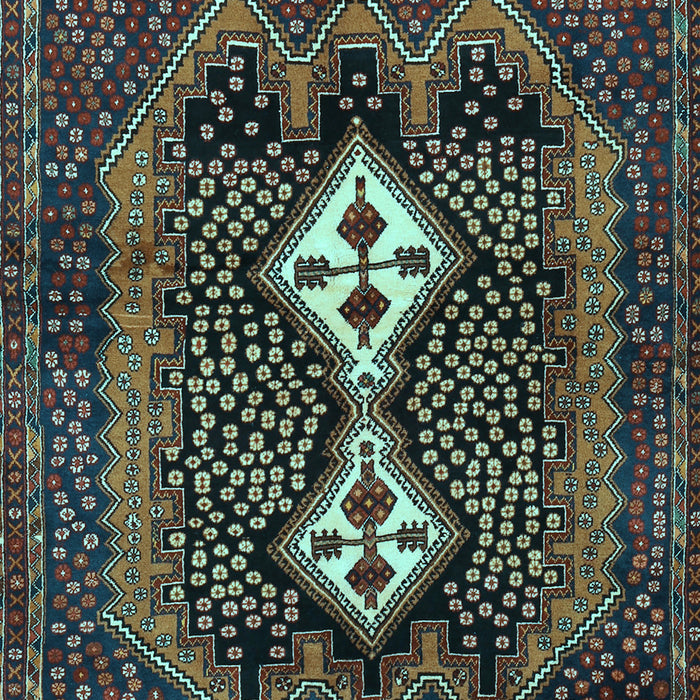 Machine Washable Persian Light Blue Traditional Rug, wshtr2822lblu