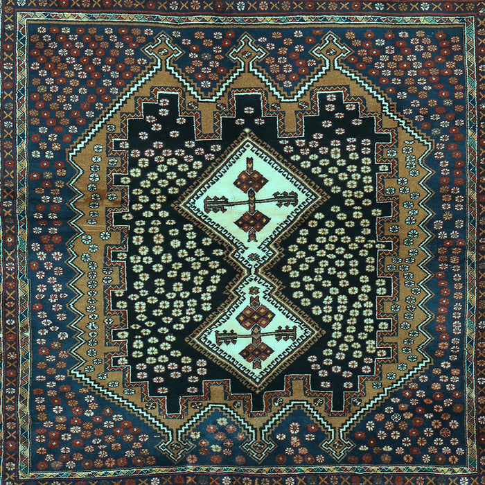 Square Persian Light Blue Traditional Rug, tr2822lblu