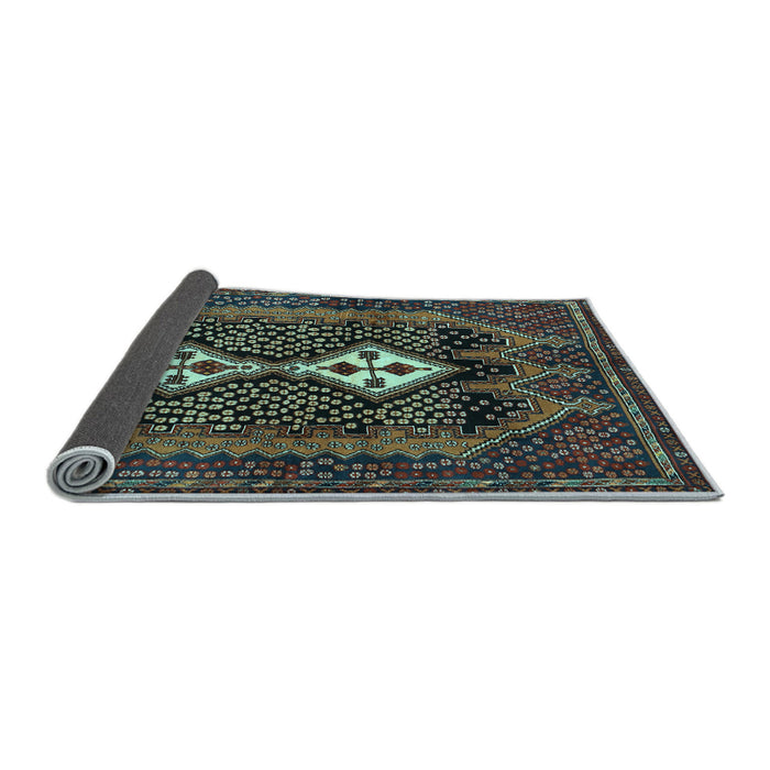 Sideview of Persian Light Blue Traditional Rug, tr2822lblu