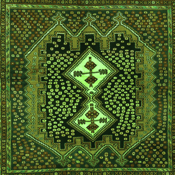 Serging Thickness of Persian Green Traditional Rug, tr2822grn