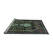 Sideview of Machine Washable Persian Light Blue Traditional Rug, wshtr2822lblu