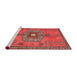 Sideview of Machine Washable Traditional Rust Pink Rug, wshtr2823