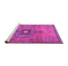 Sideview of Machine Washable Persian Purple Traditional Area Rugs, wshtr2823pur