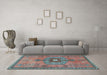 Machine Washable Persian Light Blue Traditional Rug in a Living Room, wshtr2823lblu