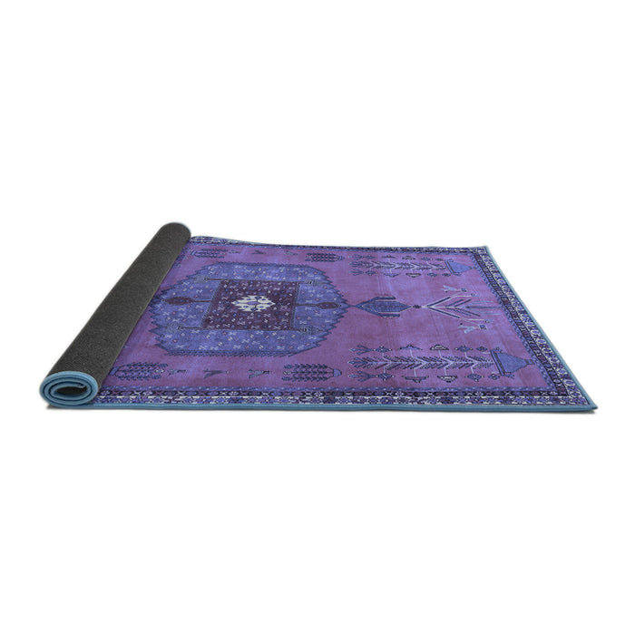 Sideview of Persian Blue Traditional Rug, tr2823blu