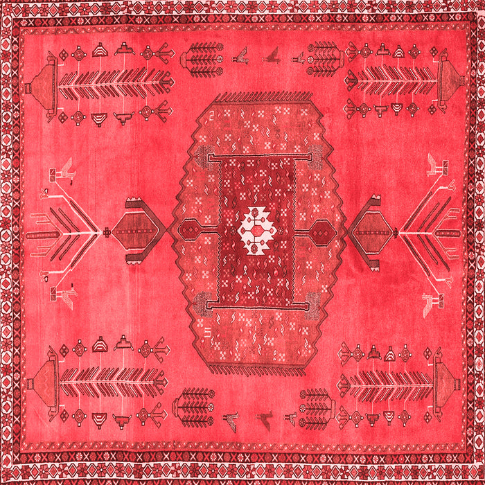 Machine Washable Persian Red Traditional Rug, wshtr2823red