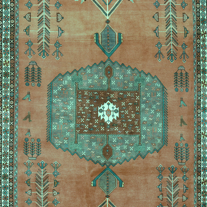 Machine Washable Persian Turquoise Traditional Area Rugs, wshtr2823turq