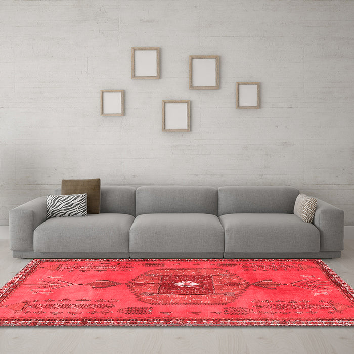 Traditional Red Washable Rugs