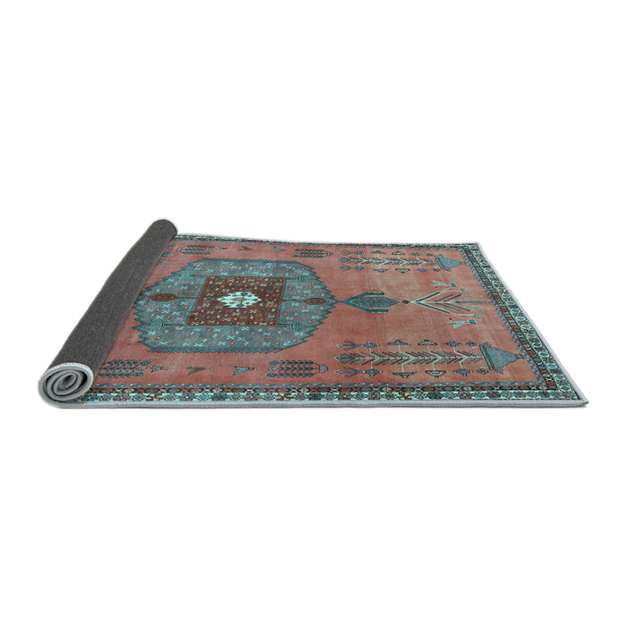 Sideview of Persian Light Blue Traditional Rug, tr2823lblu