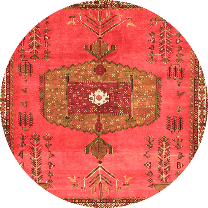 Square Persian Orange Traditional Rug, tr2823org