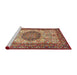 Sideview of Machine Washable Traditional Sand Brown Rug, wshtr2824