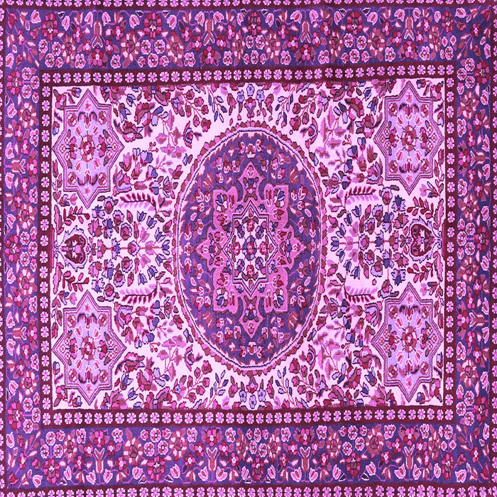 Square Machine Washable Persian Purple Traditional Area Rugs, wshtr2824pur