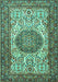 Machine Washable Persian Turquoise Traditional Area Rugs, wshtr2824turq