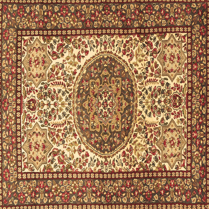Square Machine Washable Persian Brown Traditional Rug, wshtr2824brn