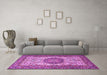 Machine Washable Persian Purple Traditional Area Rugs in a Living Room, wshtr2824pur