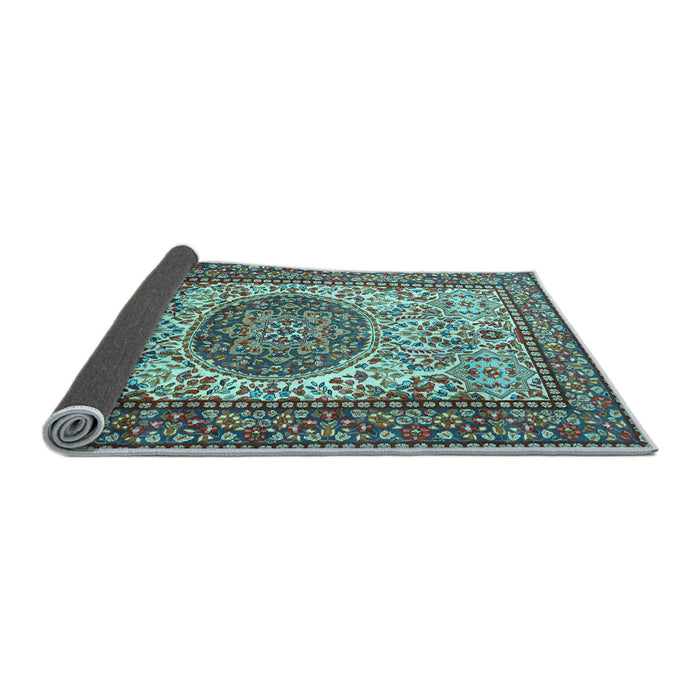 Sideview of Persian Light Blue Traditional Rug, tr2824lblu