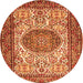 Square Persian Orange Traditional Rug, tr2824org