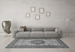 Machine Washable Persian Gray Traditional Rug in a Living Room,, wshtr2824gry